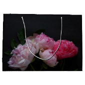 ピンクの牡丹4枚 ラージペーパーバッグ (裏面)