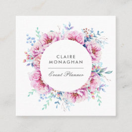 ピンクの牡丹 | スクエア名刺