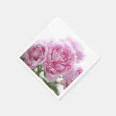 ピンクの牡丹 スタンダードカクテルナプキン (角)