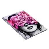 ピンクの牡丹 | ノートブックのジャーナル ノートブック (右側)