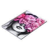 ピンクの牡丹 | ノートブックのジャーナル ノートブック (左側)