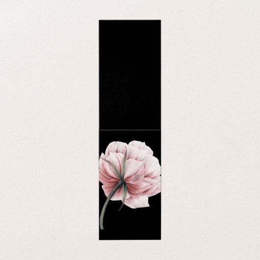 ピンクの牡丹、ロマンチックな花柄、チック、愛らしい 名刺 (外部フラット)