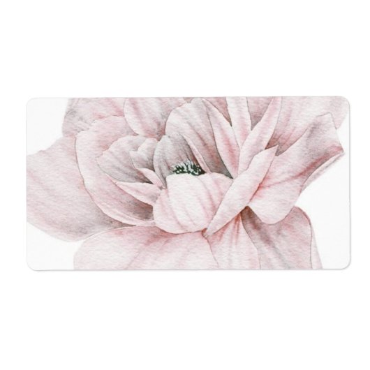 ピンクの牡丹,ロマンチック,結婚's,ヴィンテージ,みすぼらしい,シック, ラベル (正面)