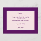 ピンクの牡丹 | 俺の花嫁のメイドか? インビテーションポストカード (裏面)