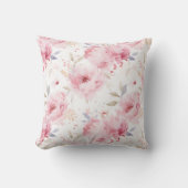ピンクの牡丹 |水彩 |春 クッション (正面)