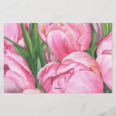 ピンクの牡丹 – 私はブライダルシャワーゲーム 便箋 (裏面)