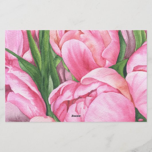 ピンクの牡丹 – 私はブライダルシャワーゲーム 便箋 (裏面)