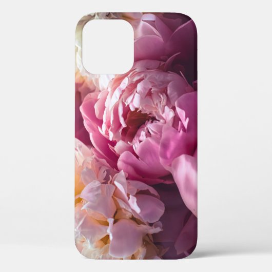 ピンクの牡丹:豪華なフローラアート。 Case-Mate iPhoneケース (裏面)