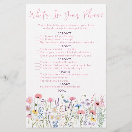 ピンクの牧草地のワイルドフラワーあなたの携帯ゲームの何が (正面)