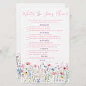 ピンクの牧草地のワイルドフラワーあなたの携帯ゲームの何が (正面/裏面)