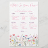 ピンクの牧草地のワイルドフラワーあなたの財布のゲームの中に何 (正面)