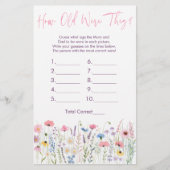 ピンクの牧草地の野の花々は彼らが試合をした年 (正面)