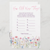 ピンクの牧草地の野の花々は彼らが試合をした年 (正面/裏面)