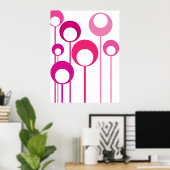 ピンクの牧草地_01 ポスター (ホームオフィス)