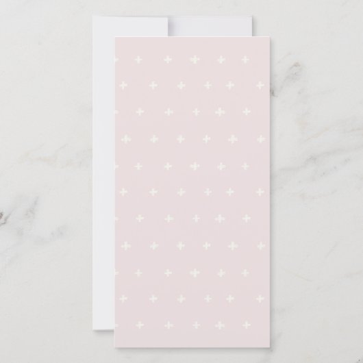 ピンクの物干し写真ベビー誕生発表 サンキューカード (裏面)