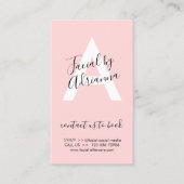 ピンクの物理的な印刷された顔のアフターケア 名刺 (正面)