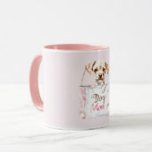 ピンクの犬のママバッグ マグカップ (正面左)