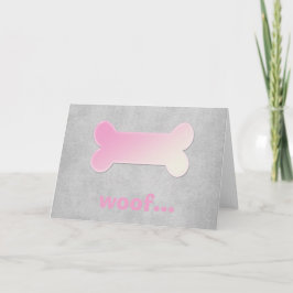 ピンクの犬の骨*ウーフ*グリーティ空白のングカード3 カード