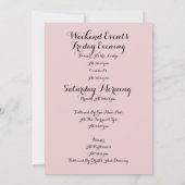 ピンクの独身最後の女友達パーティー招待状 セーブザデート (裏面)