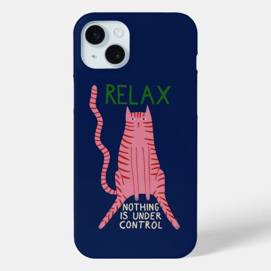 ピンクの猫がリラックス 何もかも手に負えない Case-Mate iPhoneケース (裏面)