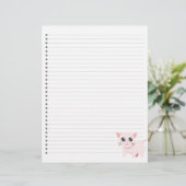 ピンクの猫が並んだレターヘッド (スタンド正面)