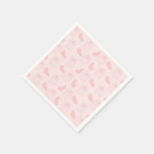 ピンクの猫とクラゲのパターン スタンダードカクテルナプキン (角)