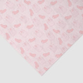 ピンクの猫とクラゲのパターン 薄葉紙 (詳細)