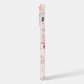 ピンクの猫のあったかさ iPhoneケース (左側面)