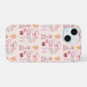 ピンクの猫のあったかさ iPhone 15ケース (裏面横)