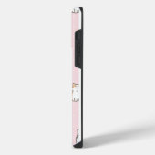 ピンクの猫のスマホケース iPhoneケース (左側面)
