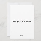 ピンクの猫のハートバレンタイン シーズンカード (裏面)