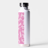 ピンクの猫のパターン ウォーターボトル (左面)