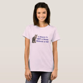 ピンクの猫のホームのオリジナルTシャツ Tシャツ (正面フル)
