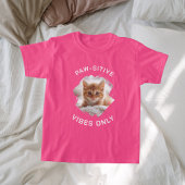 ピンクの猫の写真入りTシャツ 女子 ガールズ Tシャツ