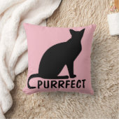 ピンクの猫の毛枕 クッション (ブランケット)