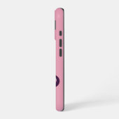 ピンクの猫の騎手 iPhone 16ケース (左側面)