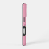 ピンクの猫の騎手 iPhone 16ケース (右側面)