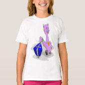 ピンクの猫トリッピング Tシャツ (正面)