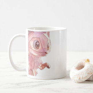 ピンクの猫プリントマグカップ コーヒーマグカップ