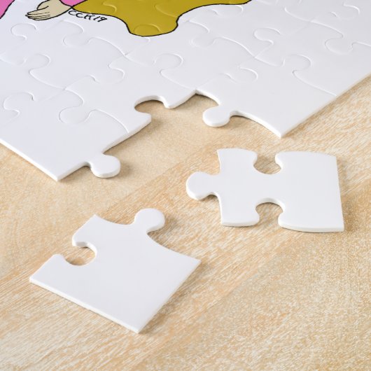 ピンクの猫娘 ジグソーパズル (側面)