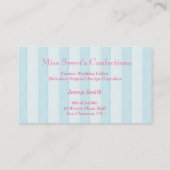 ピンクの王冠の甘い店の名刺 名刺 (裏面)