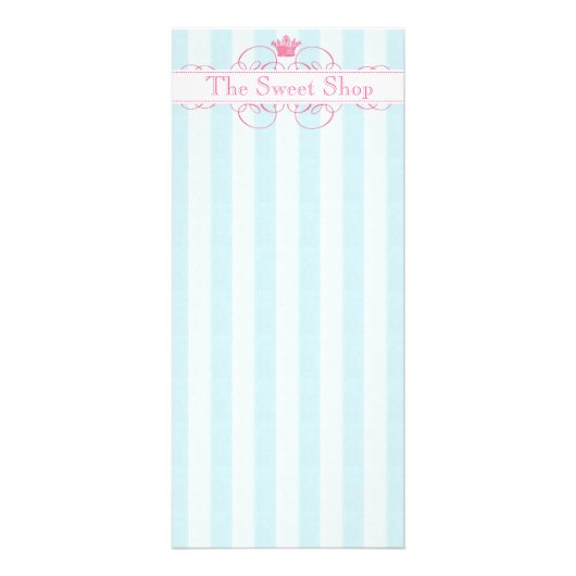 ピンクの王冠の甘い店の棚カード ラックカード (正面)