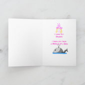 ピンクの王子が牛と鯨を持つ母の日 シーズンカード (内部)