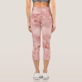 ピンクの珊瑚と白大理石 カプリレギンス (裏面)