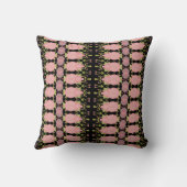 ピンクの珊瑚と黒 クッション (裏面)