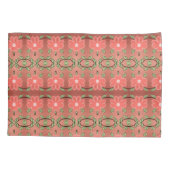 ピンクの珊瑚に花を咲かせた枕ケース 枕カバー (裏面)