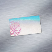 ピンクの珊瑚のビーチハウスのレンタルスパのブティックB&B マグネット名刺 (インサイチュ)