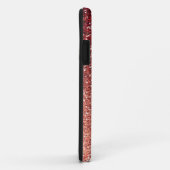 ピンクの珊瑚のフェイクなグリッター Case-Mate iPhoneケース (裏面/右)