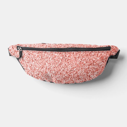 ピンクの珊瑚礁の光パステルの輝きらきら光るき ファニーパック (レイダウン)