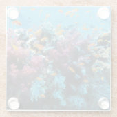 ピンクの珊瑚 ガラスコースター (裏面)